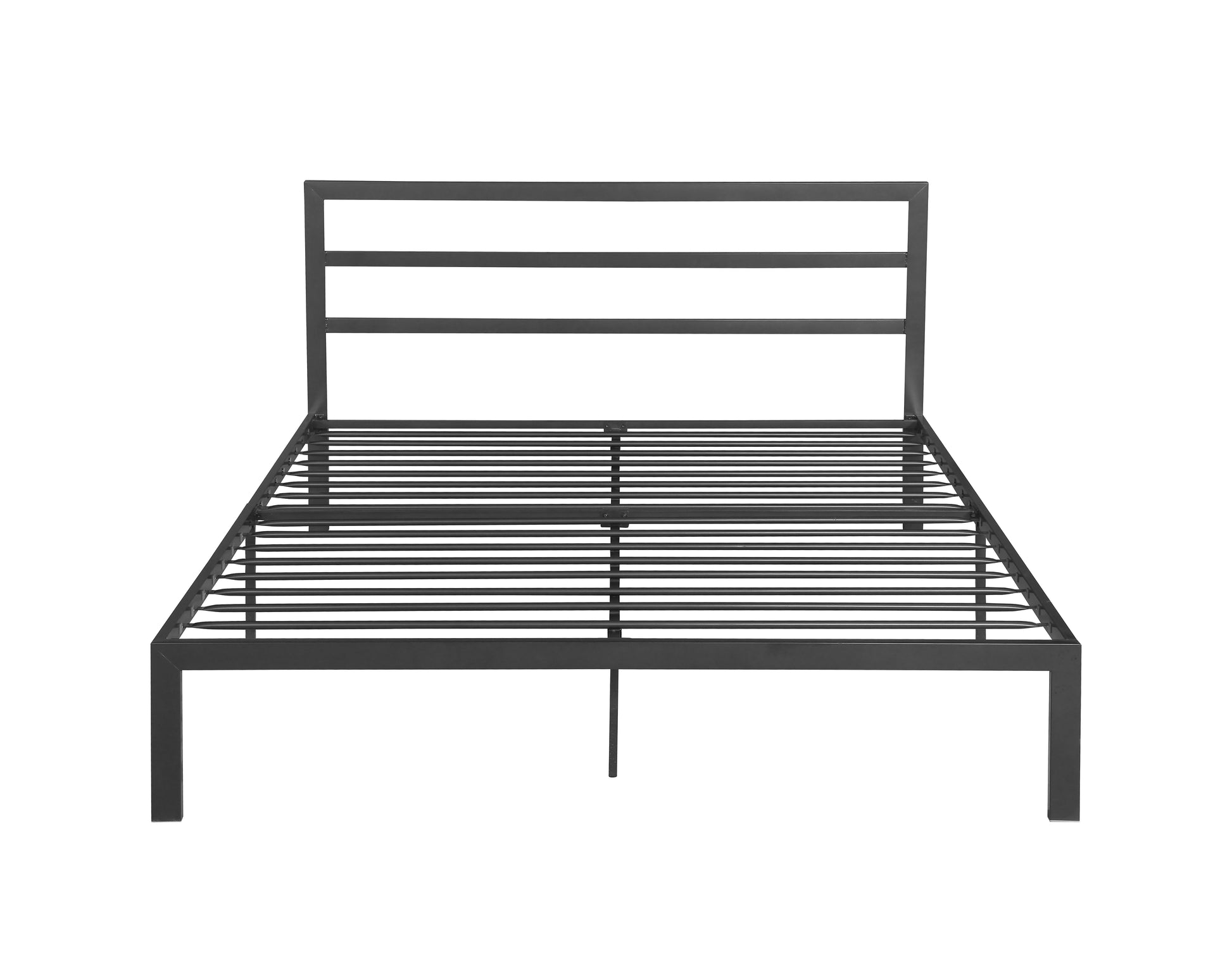 Queen Size Metal Bed Frame With Headboard Charcoal Grey Charcoal Grey Metal