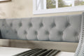 Daybed With Trundle Upholstered Tufted Sofa Bed, With Button And Copper Nail On Arms,Full Size Grey. Full Gray Solid Wood