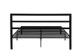 Queen Size Metal Bed Frame With Headboard Black Black Metal