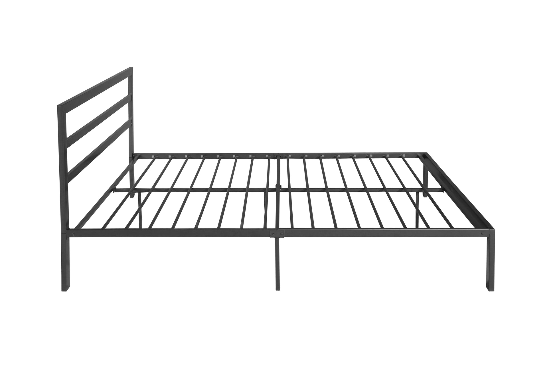 Queen Size Metal Bed Frame With Headboard Charcoal Grey Charcoal Grey Metal