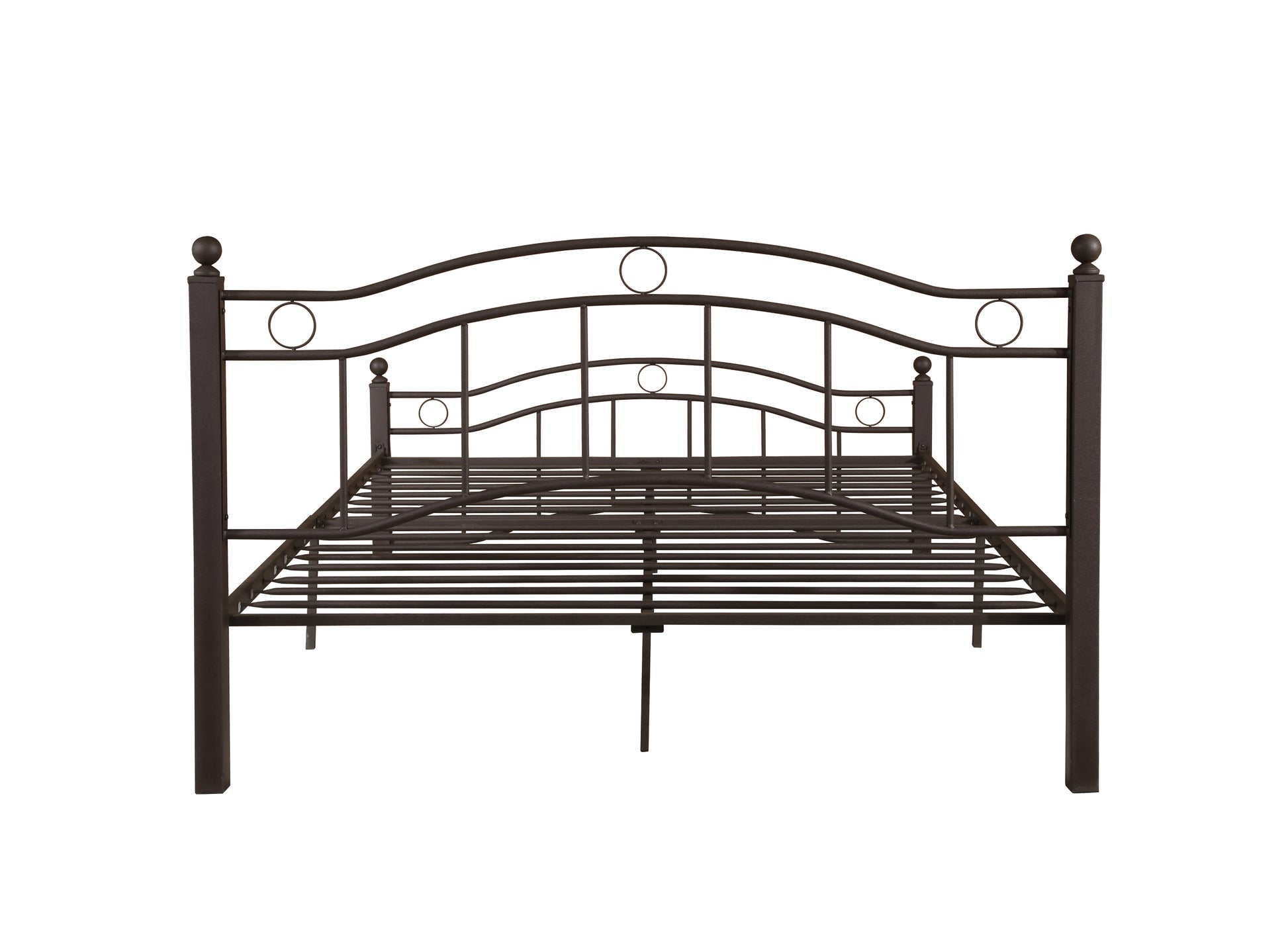 King Size Metal Bed Frame With Headboard And Footboard Bronze Bronze Metal
