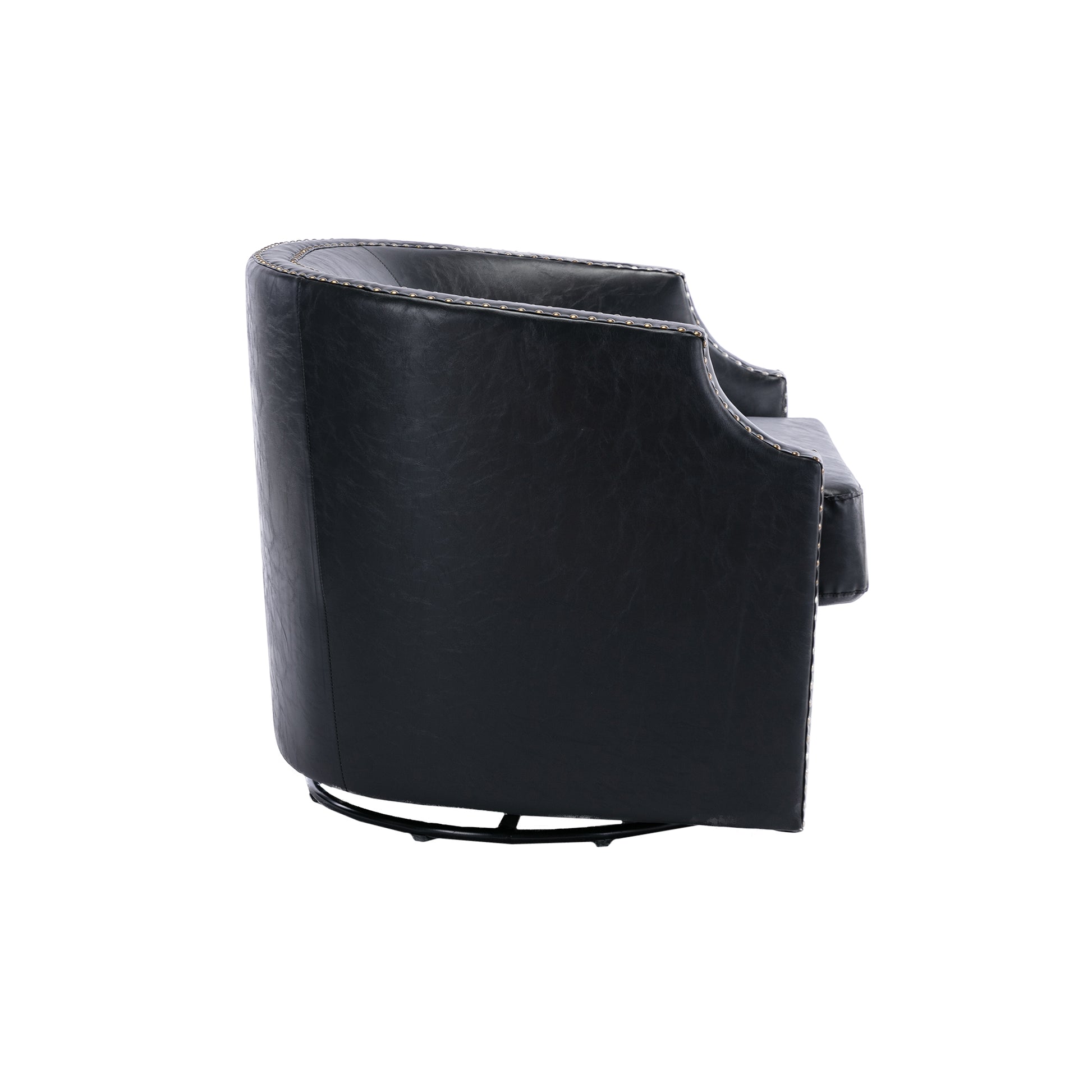 Coolmore Swivel Chair Living Room Chair Black Metal