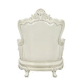 Adara Chair W 2 Pillows Pearl White Pu & Antique White Finish Lv01226 Antique White Pu