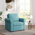 3 In 1 Sofa Bed Chair, Convertible Sleeper Chair Bed,Adjust Backrest Into A Sofa,Lounger Chair,Single Bed,Modern Chair Bed Sleeper For Adults,Teal Old Sku:Wf301161Aaw Teal Linen