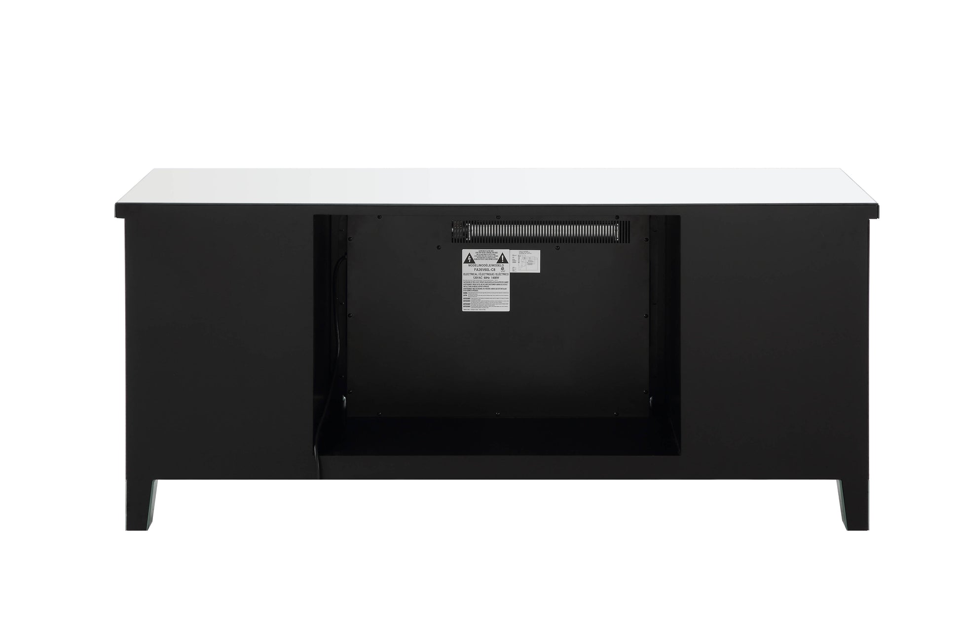 Noralie Tv Stand W Fireplace Mirrored & Faux Diamonds Lv00312 Silver Mdf