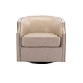 Coolmore Swivel Chair Living Room Chair Beige Metal