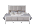 Katia Queen Bed Light Gray Linen, Rustic Gray & Weathered White Finish Bd00660Q Light Gray Linen