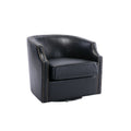 Coolmore Swivel Chair Living Room Chair Black Metal
