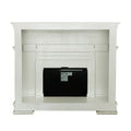 Vendome Fireplace Antique Pearl Finish Ac01313 Antique White Solid Wood Mdf