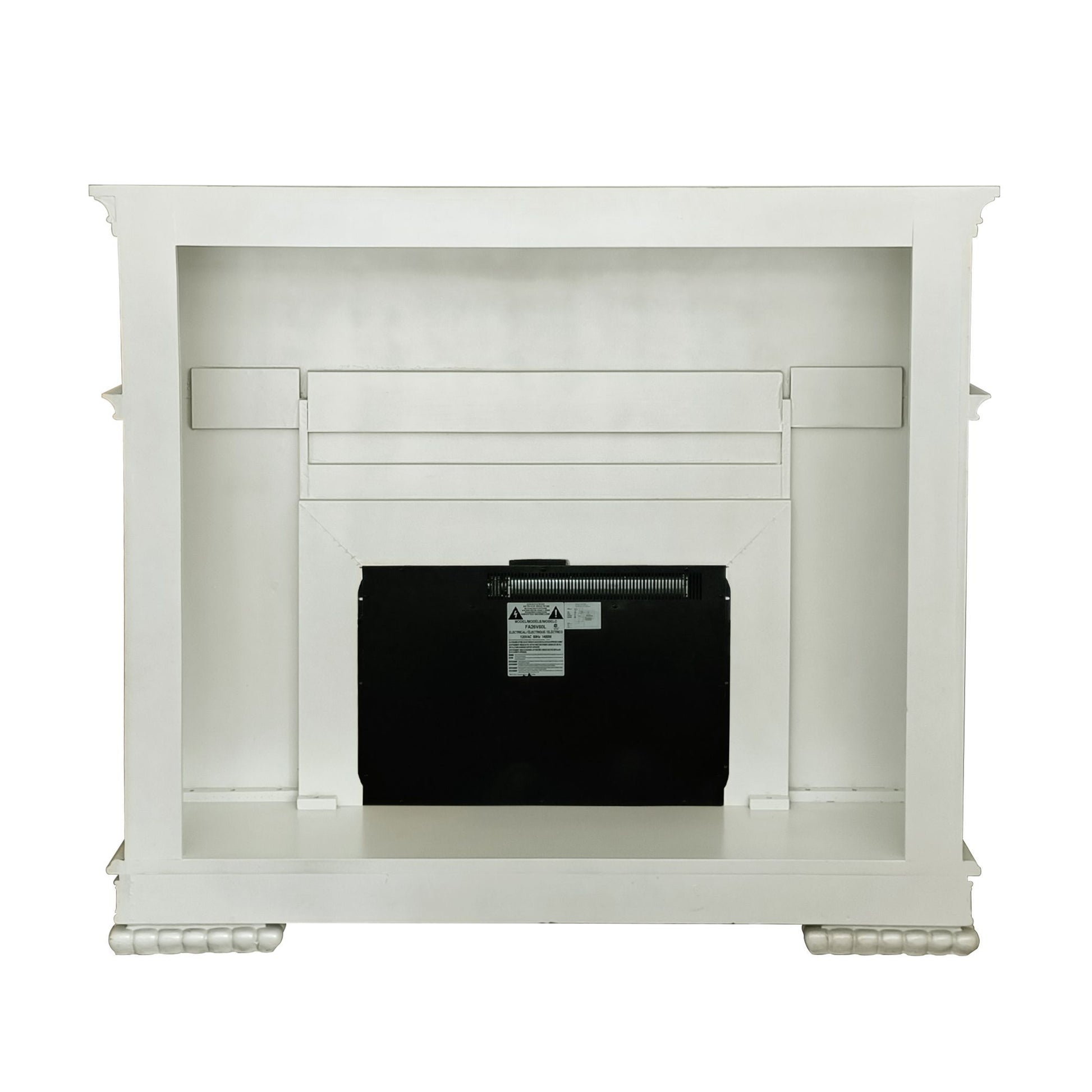 Vendome Fireplace Antique Pearl Finish Ac01313 Antique White Solid Wood Mdf