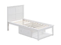 Lolanda Twin Bed White Finish Bd00649T White Solid Wood Mdf