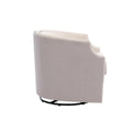 Coolmore Swivel Chair Living Room Chair Beige Foam Linen