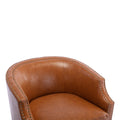 Coolmore Swivel Chair Living Room Chair Light Brown Metal