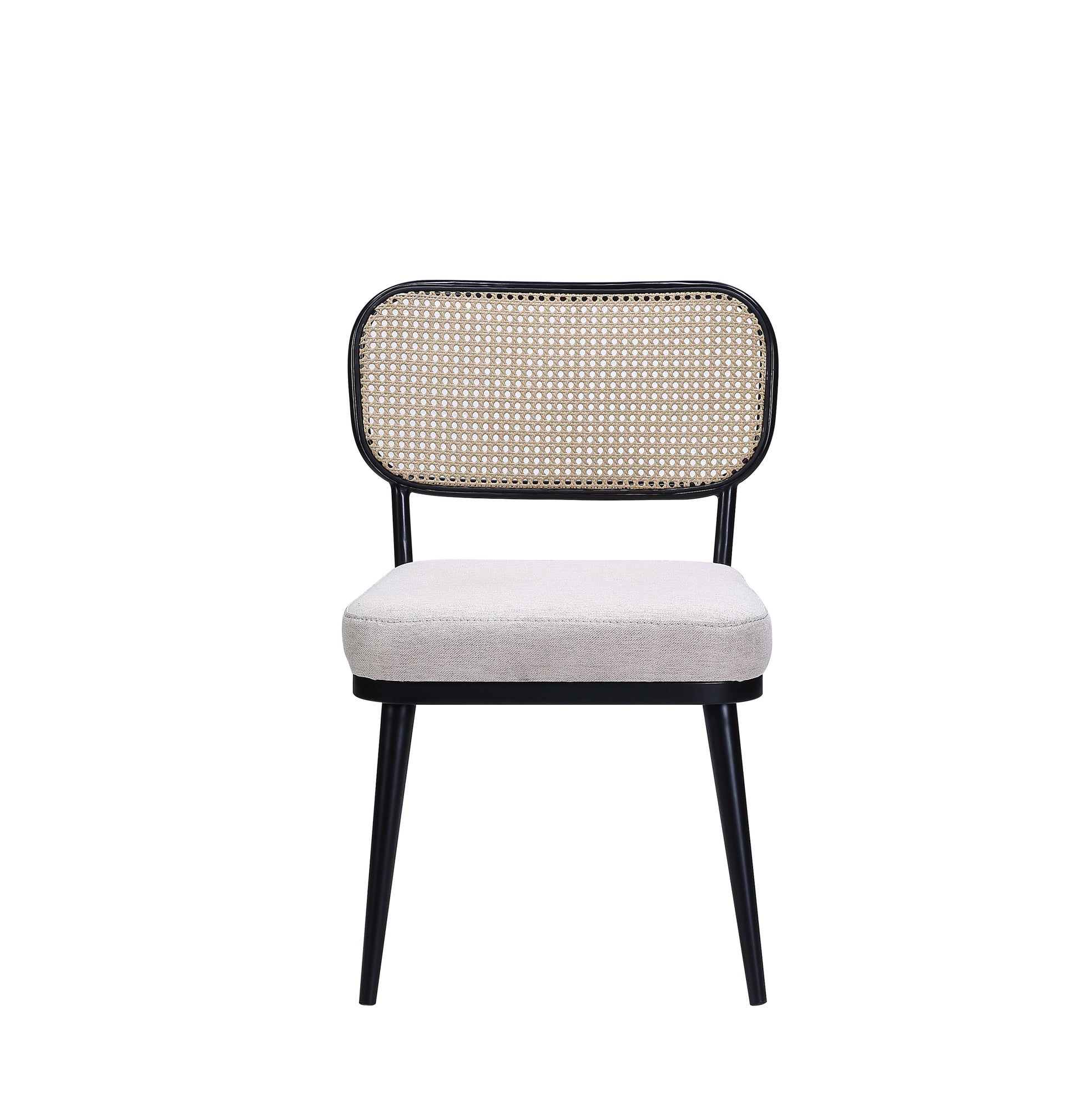 Colson 3 Pcs Set Table & Chairs Black Finish Ac01169 Black Metal