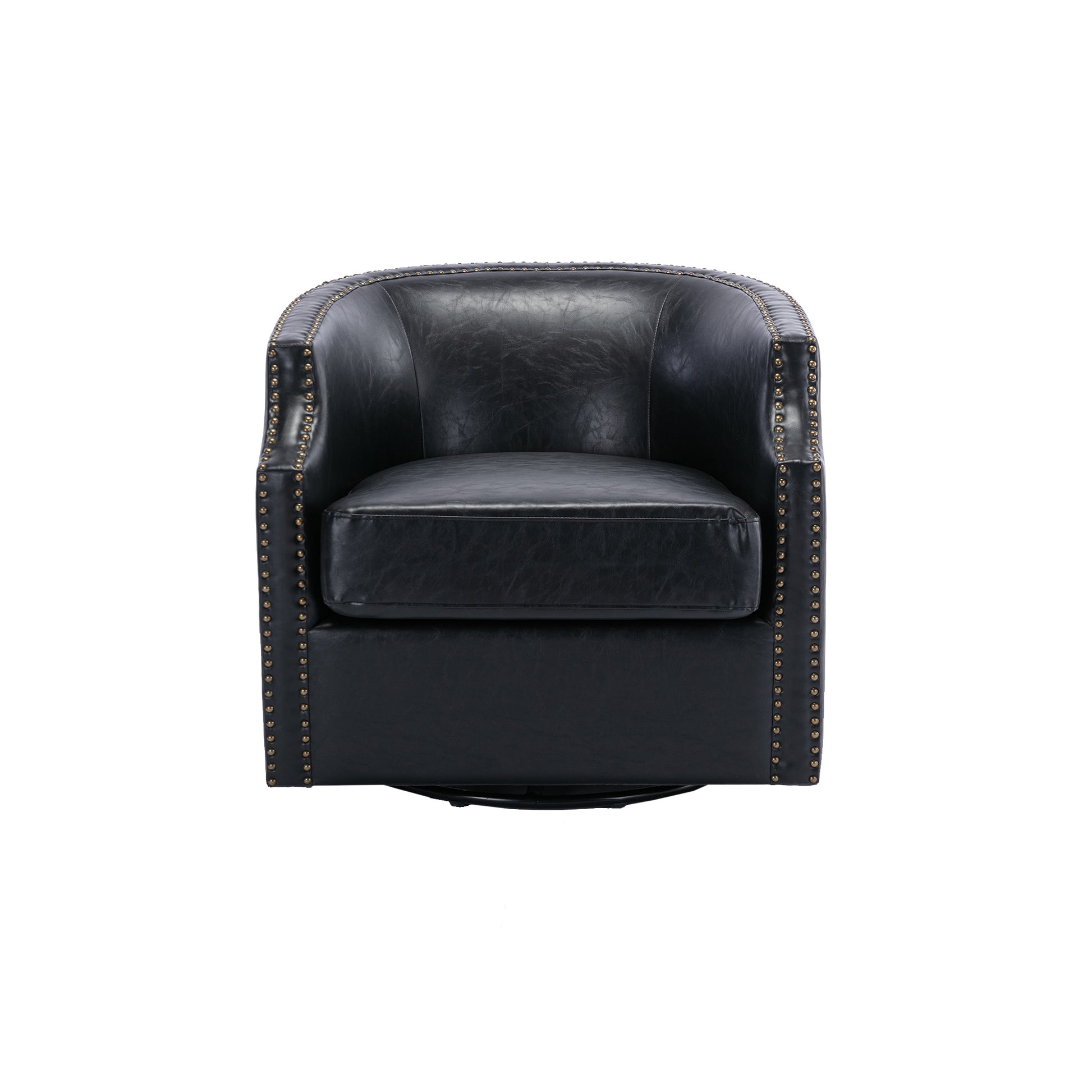Coolmore Swivel Chair Living Room Chair Black Metal