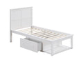Lolanda Twin Bed White Finish Bd00649T White Solid Wood Mdf