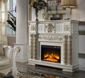 Vendome Fireplace Antique Pearl Finish Ac01313 Antique White Solid Wood Mdf