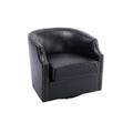 Coolmore Swivel Chair Living Room Chair Black Metal