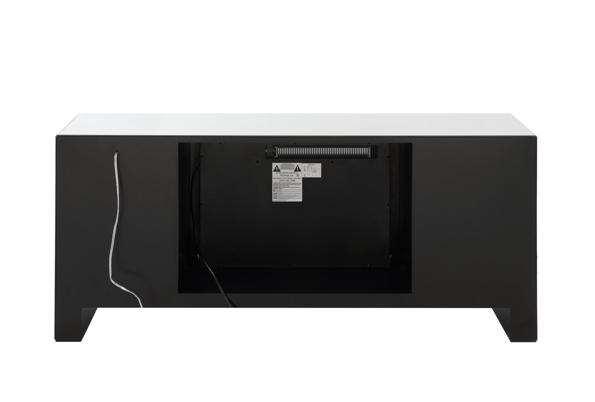 Noralie Tv Stand W Fireplace & Led Mirrored & Faux Diamonds Lv00317 Silver Mdf