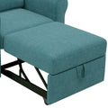 3 In 1 Sofa Bed Chair, Convertible Sleeper Chair Bed,Adjust Backrest Into A Sofa,Lounger Chair,Single Bed,Modern Chair Bed Sleeper For Adults,Teal Old Sku:Wf301161Aaw Teal Linen