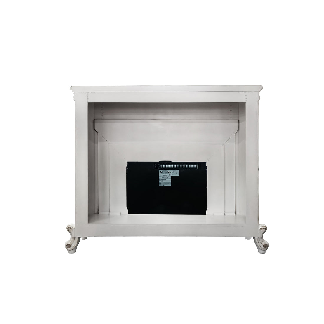 Picardy Fireplace Antique Pearl Finish Ac01345 Antique White Solid Wood Mdf