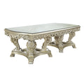 Sorina Dining Table Antique Gold Finish Dn01208 Gold Mdf
