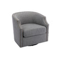 Coolmore Swivel Chair Living Room Chair Dark Gray Metal