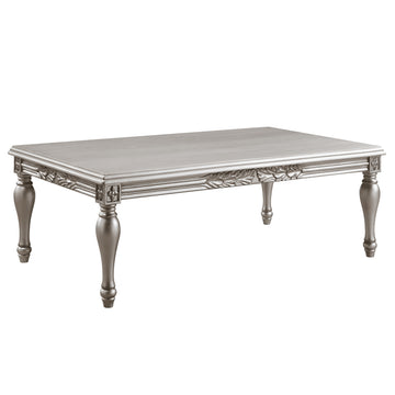 Pelumi Coffee Table Platinum Finish Lv01115 Light Gray Solid Wood Mdf