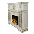 Vendome Fireplace Antique Pearl Finish Ac01313 Antique White Solid Wood Mdf