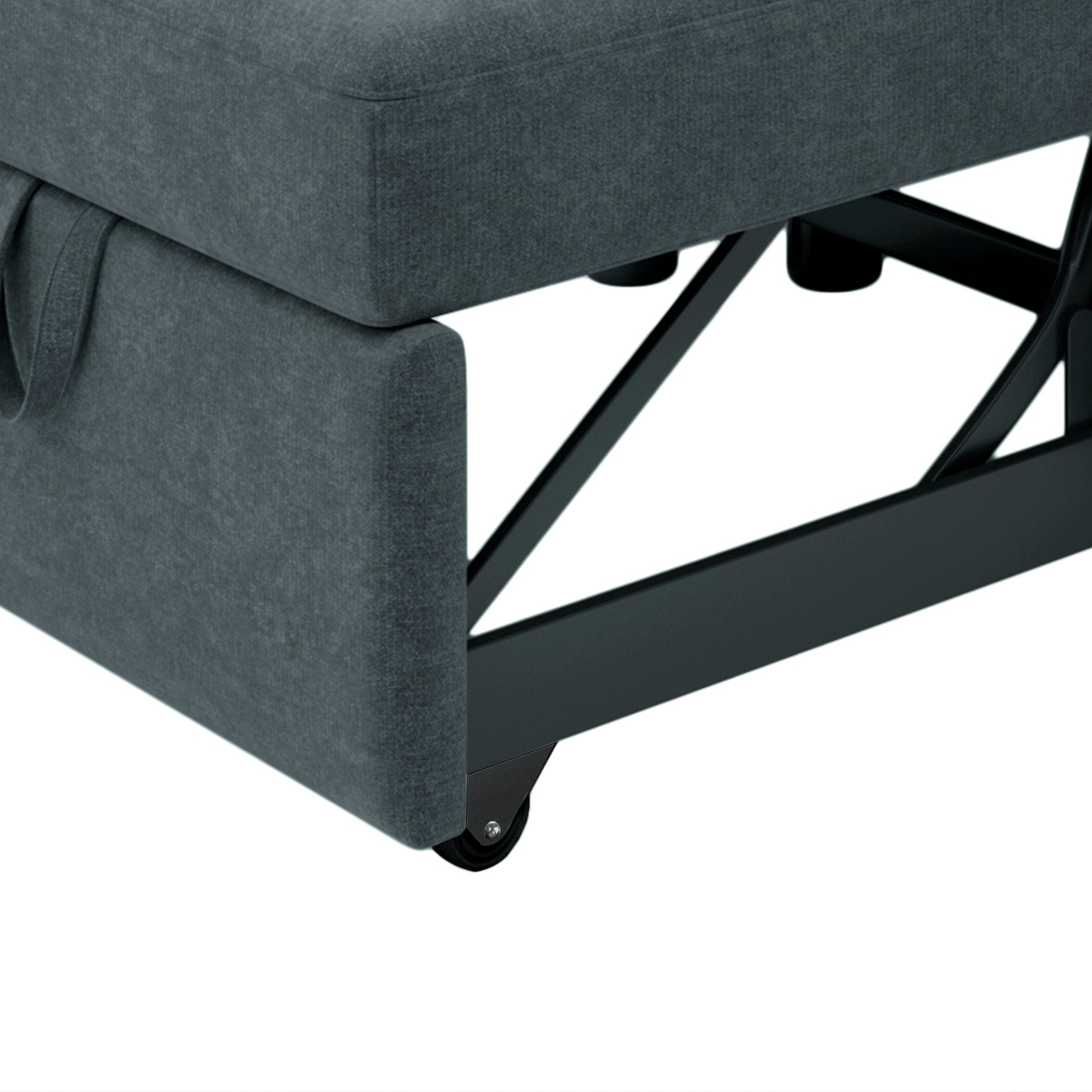 3 In 1 Sofa Bed Chair, Convertible Sleeper Chair Bed,Adjust Backrest Into A Sofa,Lounger Chair,Single Bed,Modern Chair Bed Sleeper For Adults,Deep Blue Old Sku:Wf301161Aad Dark Blue Linen