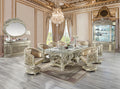 Sorina Dining Table Antique Gold Finish Dn01208 Gold Mdf