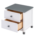 3 Pieces Bedroom Sets Full Size House Bed With Storage Headboard, Wooden Nightstand And Storage Dresser,Gray Gray Wood