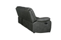 Transitional Leather Air Reclining Sofa Gray Foam Leather