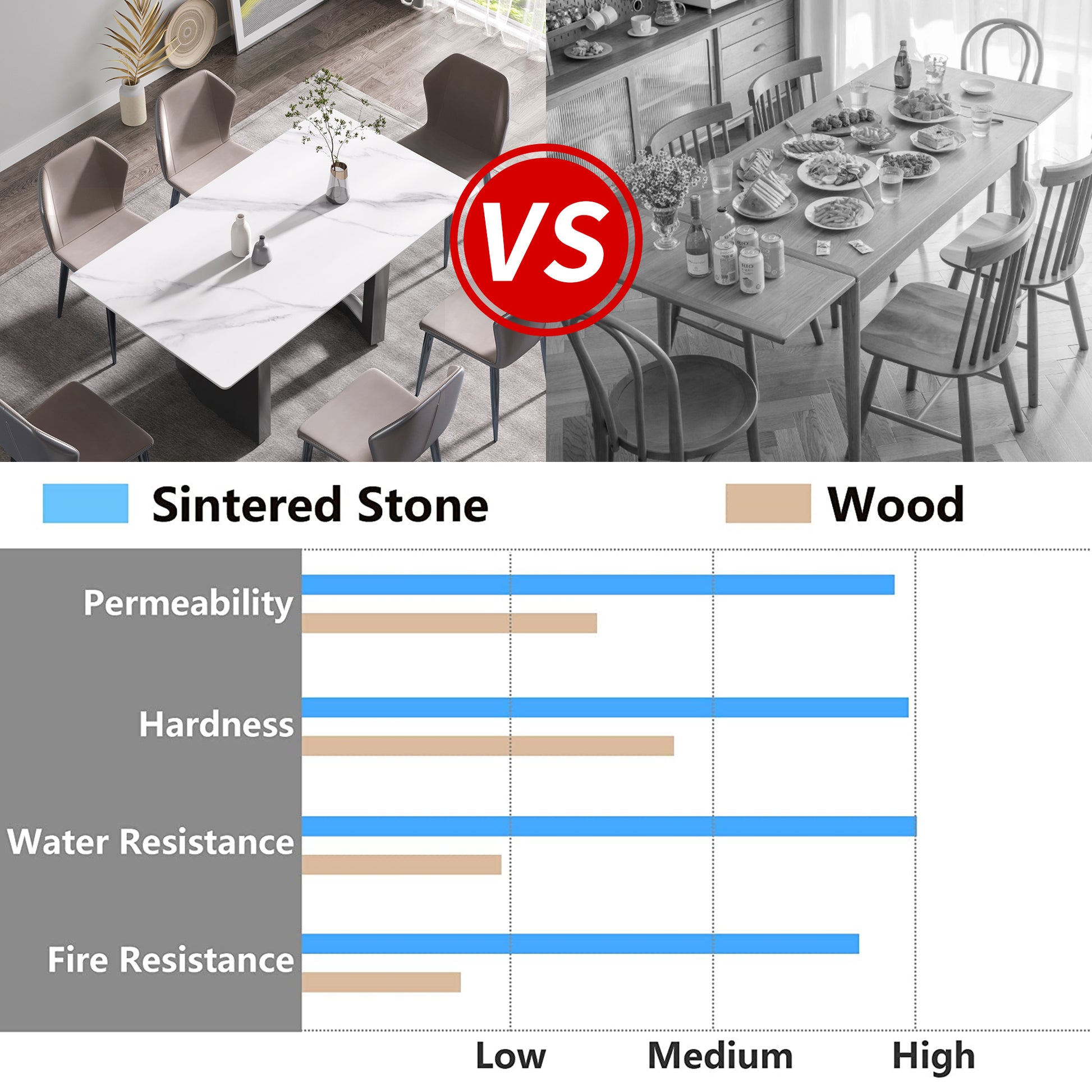 63"Modern Artificial Stone White Straight Edge Black Metal Leg Dining Table 6 People White Metal Sintered Stone