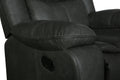 Transitional Leather Air Reclining Sofa Gray Foam Leather