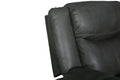 Transitional Leather Air Reclining Sofa Gray Foam Leather