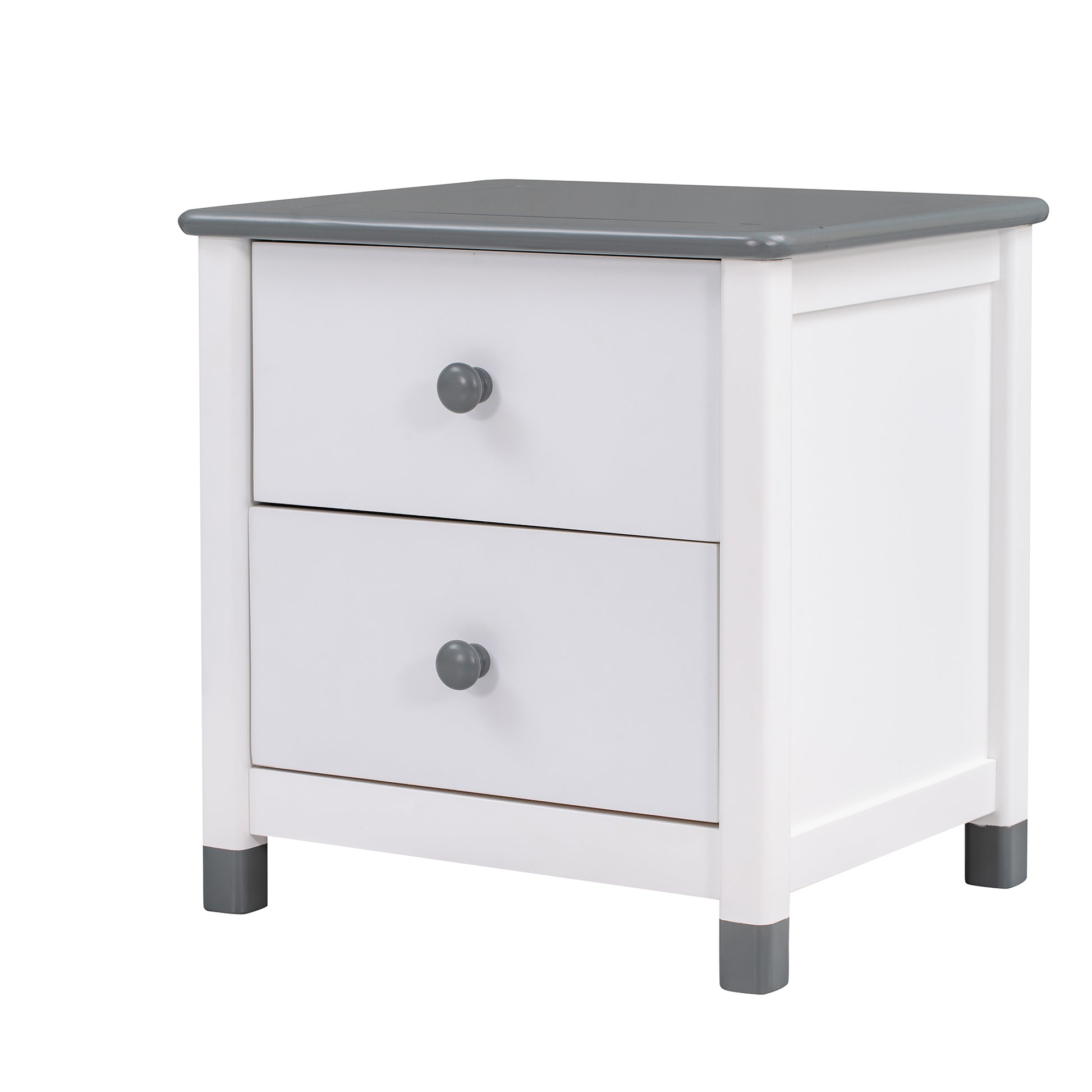 3 Pieces Bedroom Sets Full Size House Bed With Storage Headboard, Wooden Nightstand And Storage Dresser,Gray Gray Wood