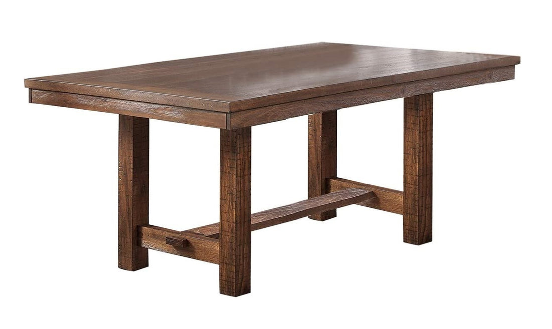Natural Brown Finish Solid Wood 1Pc Dining Table Wooden Contemporary Style Kitchen Dining Room Furniture Brown Brown Dining Room Modern,Transitional Pine Solid Wood