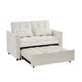 Off White Velvet Loveseat Sofa Bed Off White Wood Tufted Back Square Arms Foam Velvet 2 Seat