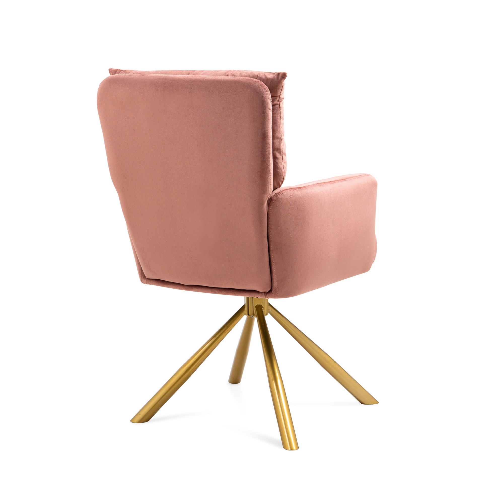 Pink Velvet Contemporary High Back Upholstered Swivel Accent Chair Pink Office Modern Foam Velvet