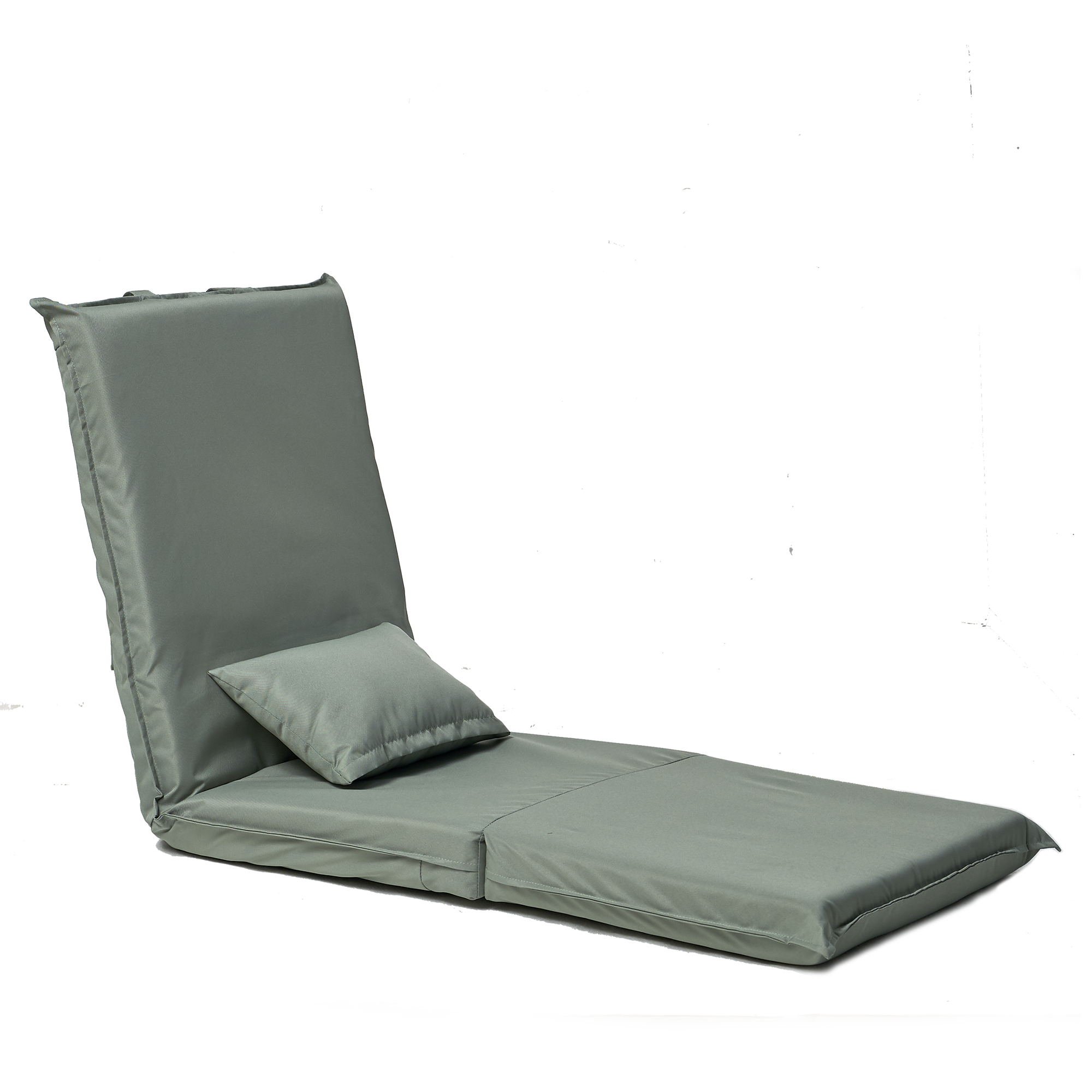 Foldable Portable Chair For Outdoor Travel, Picnic, Bbq,Camping Folding Adults With Carry Bag,Portable Chair For Outdoor Travel, Fourteen Position Adjustable Recliner Light Green Cotton Metal