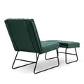 Green Modern Lazy Lounge Chair, Contemporary Single Leisure Upholstered Sofa Chair Set Green Primary Living Space Modern Foam Velvet
