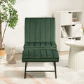 Green Modern Lazy Lounge Chair, Contemporary Single Leisure Upholstered Sofa Chair Set Green Primary Living Space Modern Foam Velvet