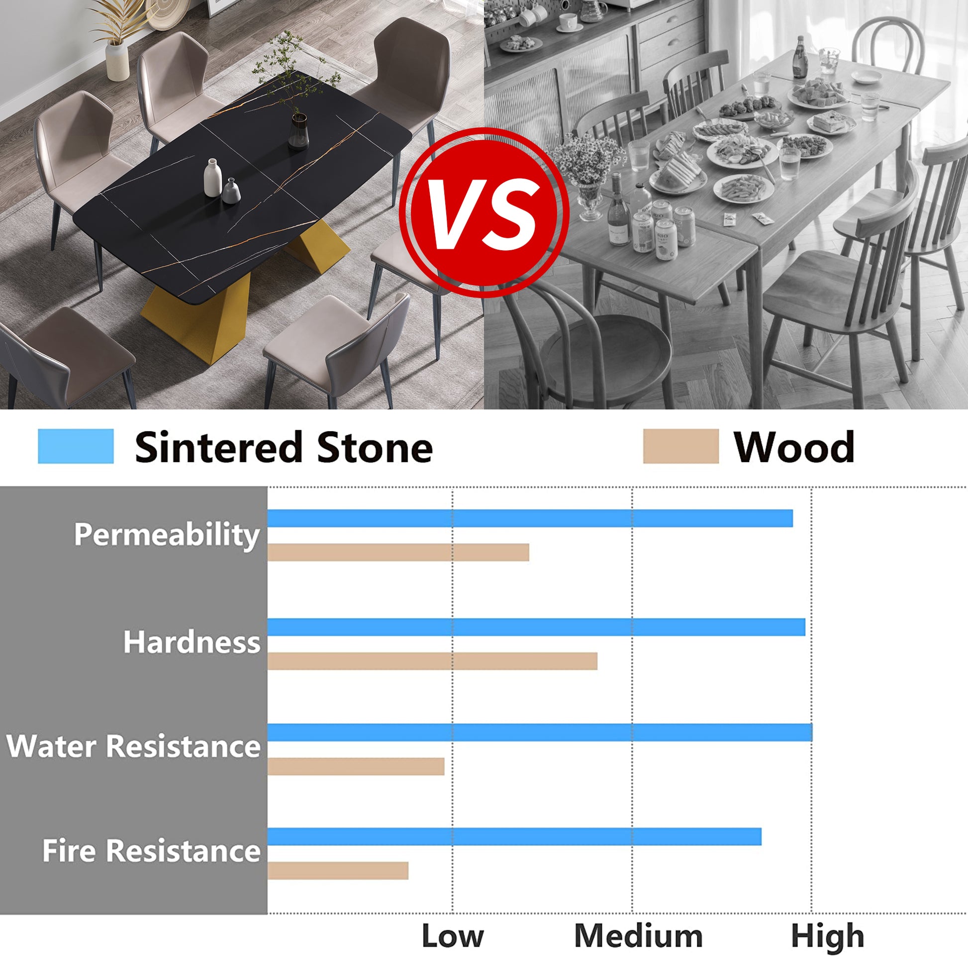 63"Modern Artificial Stone Black Curved Golden Metal Leg Dining Table 6 People Black Metal Sintered Stone