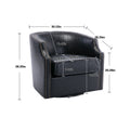 Coolmore Swivel Chair Living Room Chair Black Metal