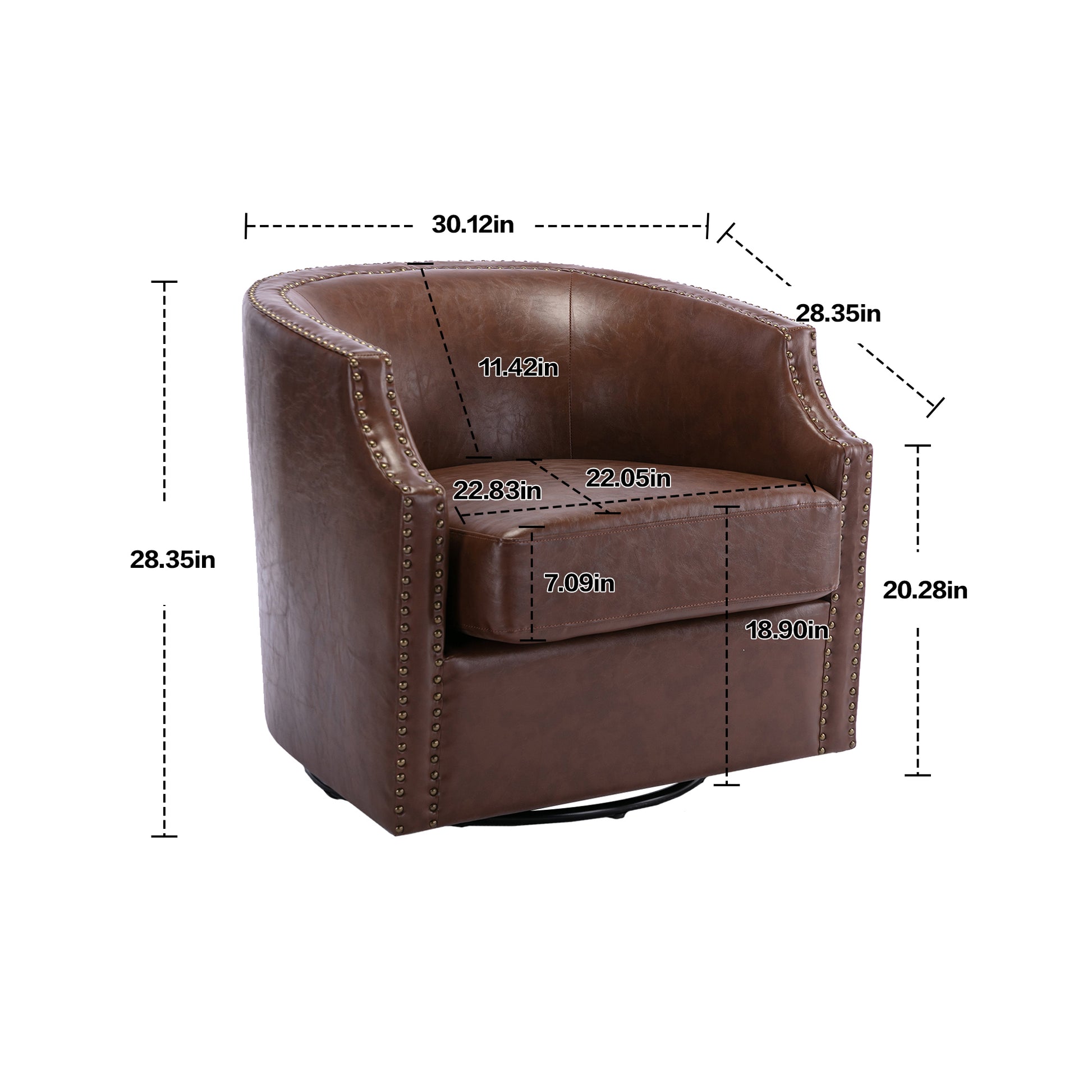 Coolmore Swivel Chair Living Room Chair Coffee Metal