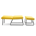 Yellow Modern Lazy Lounge Chair, Contemporary Single Leisure Upholstered Sofa Chair Set Yellow Primary Living Space Modern Foam Velvet