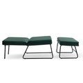 Green Modern Lazy Lounge Chair, Contemporary Single Leisure Upholstered Sofa Chair Set Green Primary Living Space Modern Foam Velvet