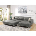 Faux Leather Upholstered Cocktail Ottoman In Antique Grey Finish Gray Solid Contemporary Rectangle Pu Leather