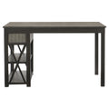 Casual Style Counter Height Dining 5Pc Set Gray Finish Multifunctional Table With 4X Stools Upholstered Cushion Seat Drawers Shelves Table Dining Kitchen Set Gray Seats 4 Dining Room Casual,Industrial Rectangular Dining Table With Chair Wood